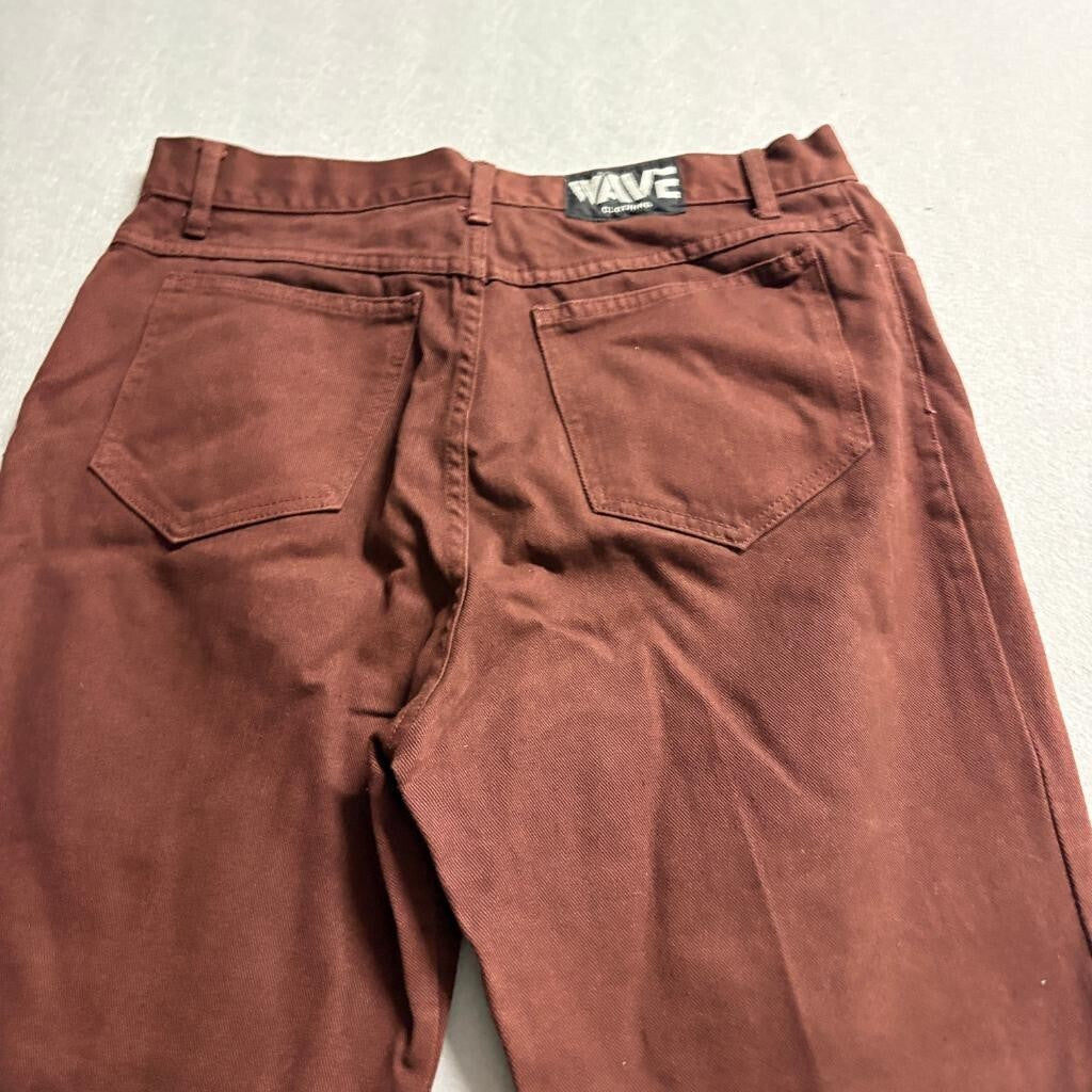Vintage Wave Clothing Jeans Womens Size 15 Brown Denim High Rise Tapered USA