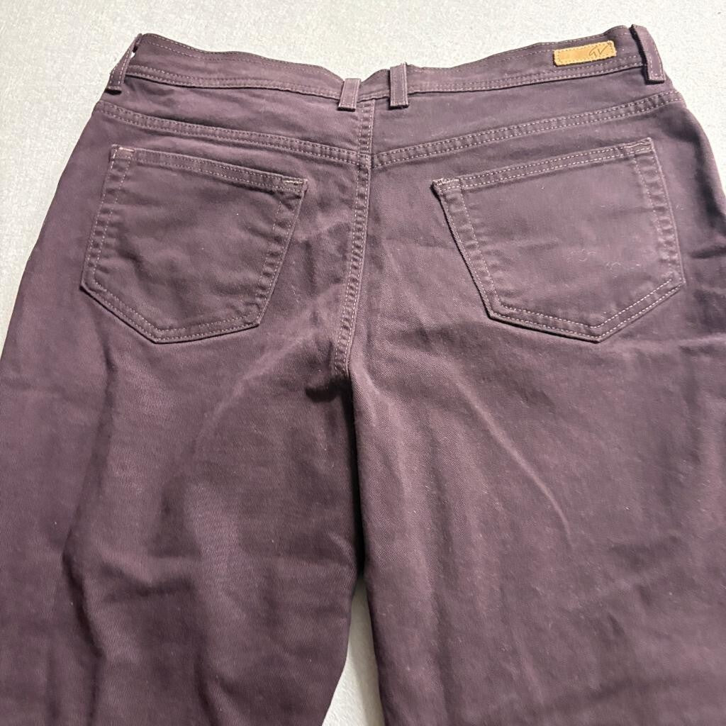 Gloria Vanderbilt Amanda Classic Tapered Pants Womens 14 Short Brown Stretch