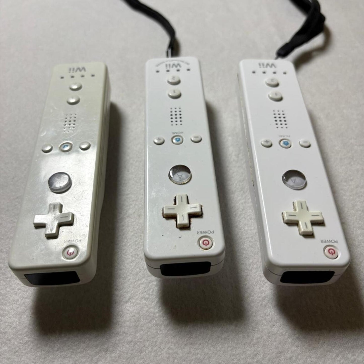 Nintendo Wii Remote Controller Lot of 3 White OEM RVL-003 RVL-036 MotionPlus