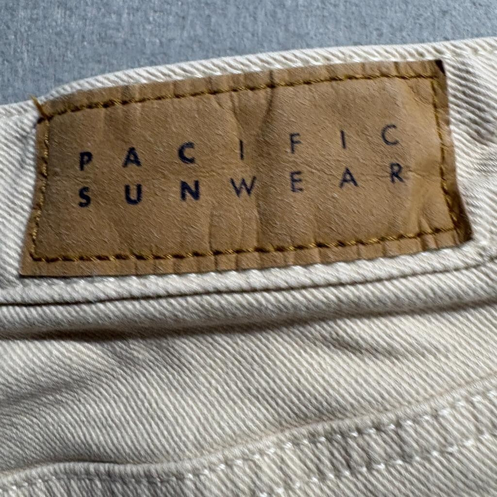 PacSun Curve Straight Jeans Womens 25 Beige Tan Denim High Rise Pants