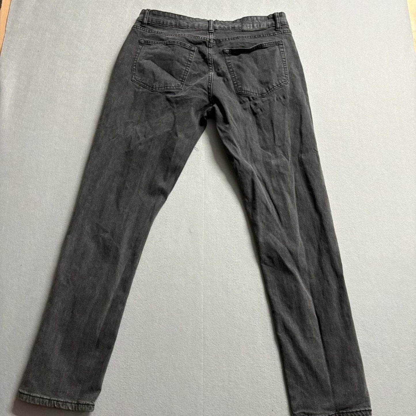American Rag Jeans Mens 34x32 Gray Comfort Stretch Denim Slim Straight Pants