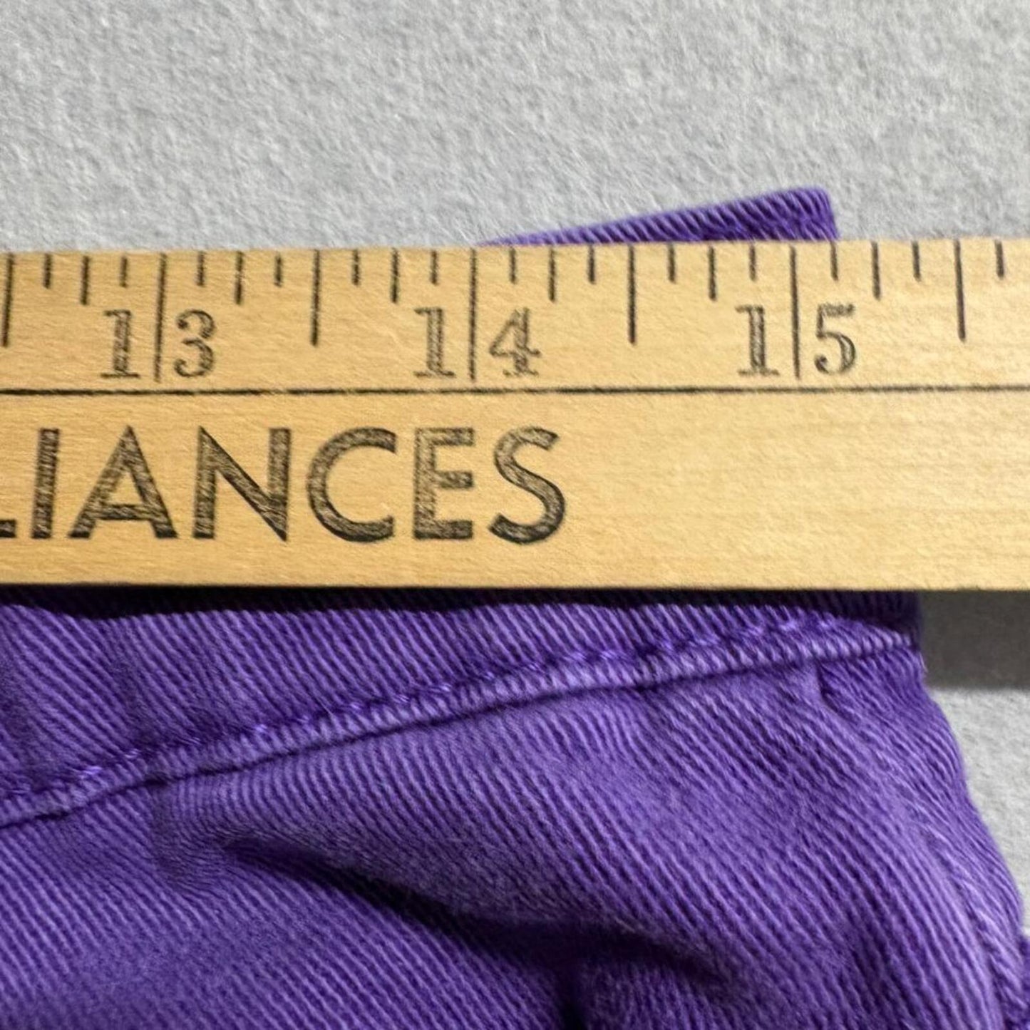 Gloria Vanderbilt Amanda Crop Jeans Womens 6 Purple Cuffed Denim Capri Pants