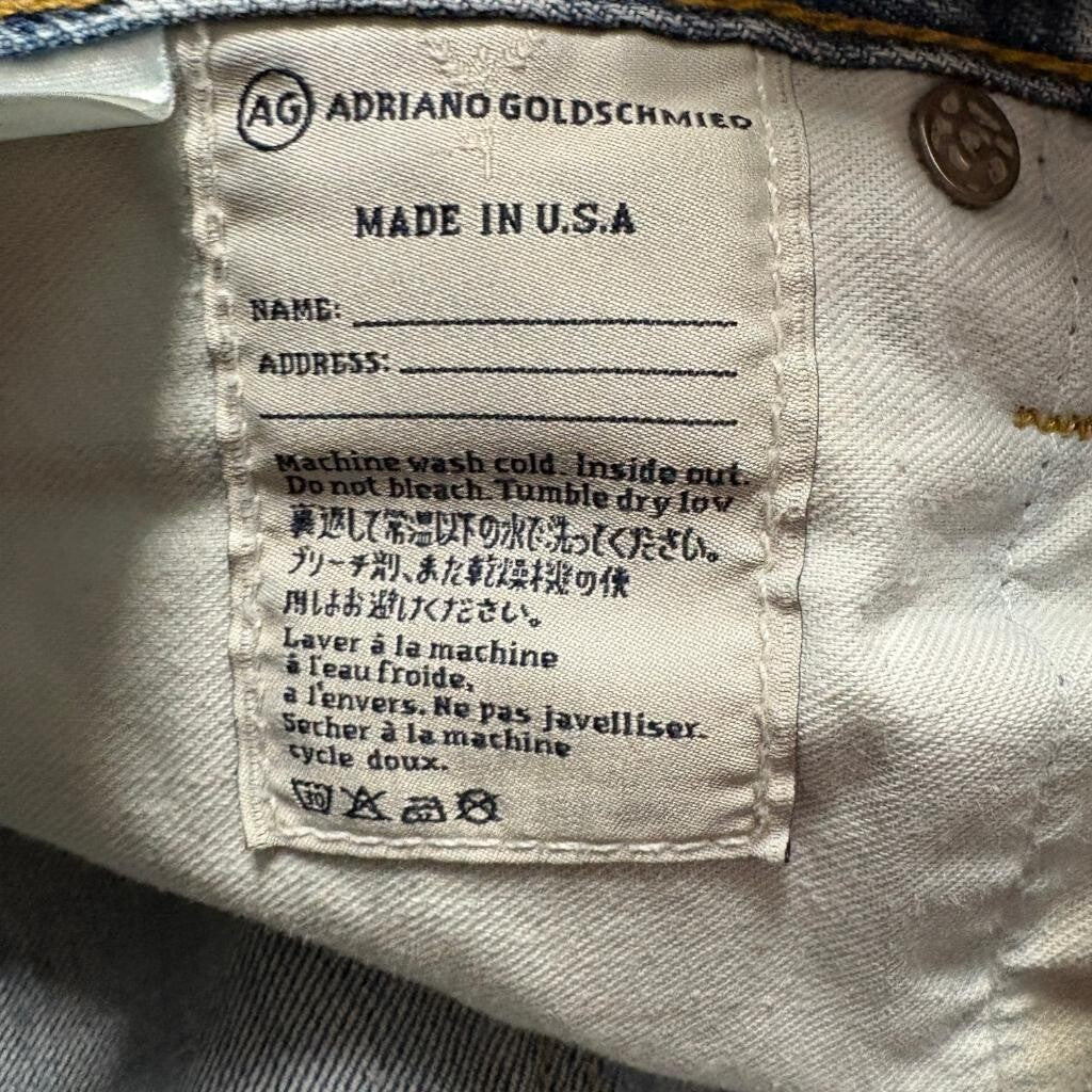 AG Adriano Goldschmied The Matchbox Slim Straight Jeans Mens 29x30 Blue Denim