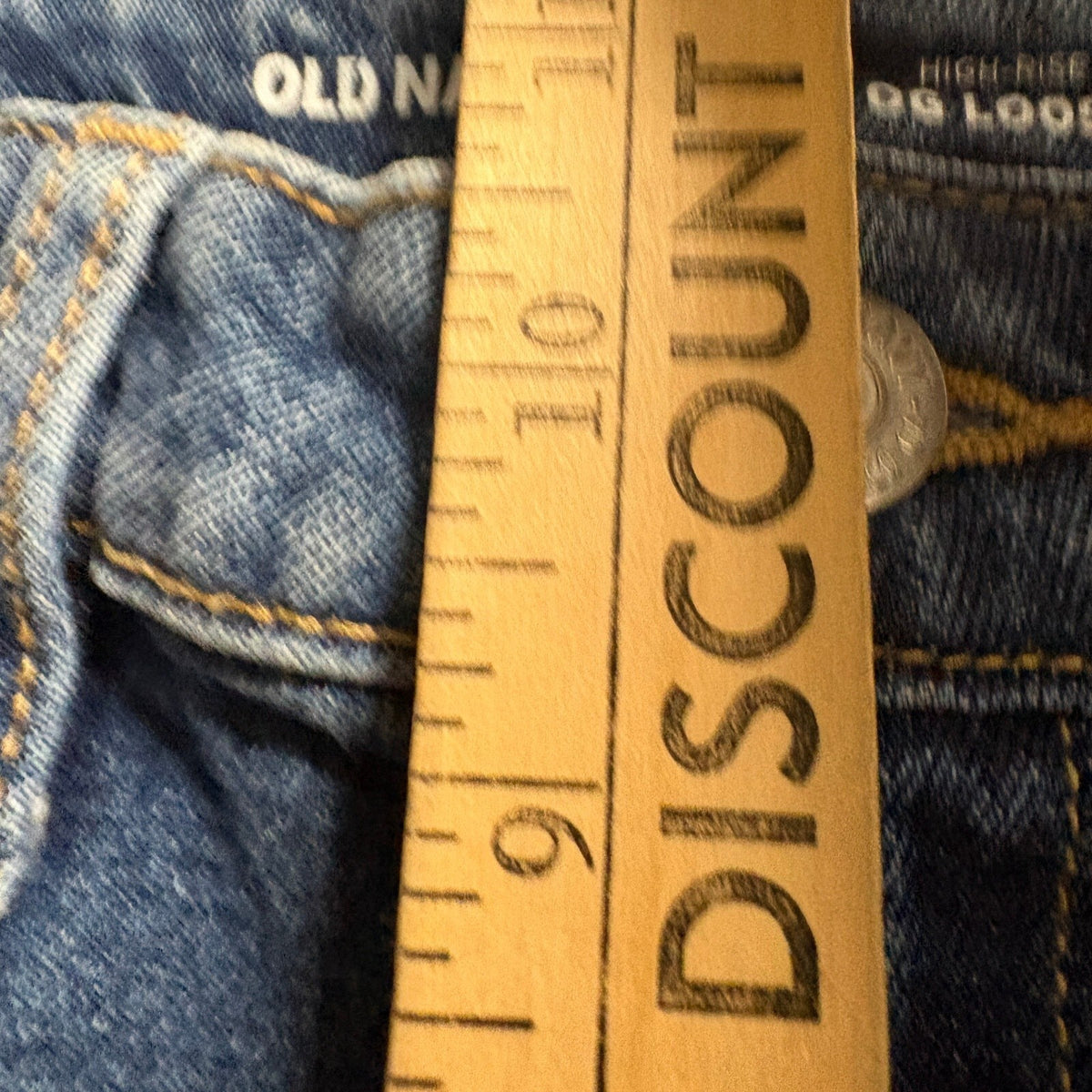 Old Navy High Rise OG Loose Jeans Womens Size 8 Medium Wash Seam Detail Denim