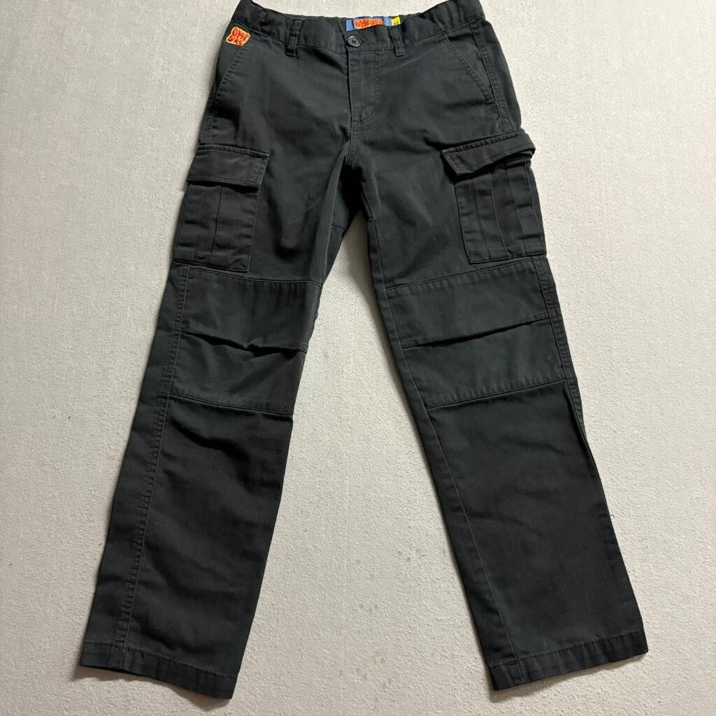 Gmpjrg Boys Black Cargo Pants Size 25 Skate Streetwear Utility Trousers