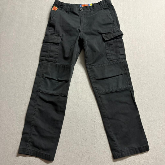 Gmpjrg Boys Black Cargo Pants Size 25 Skate Streetwear Utility Trousers