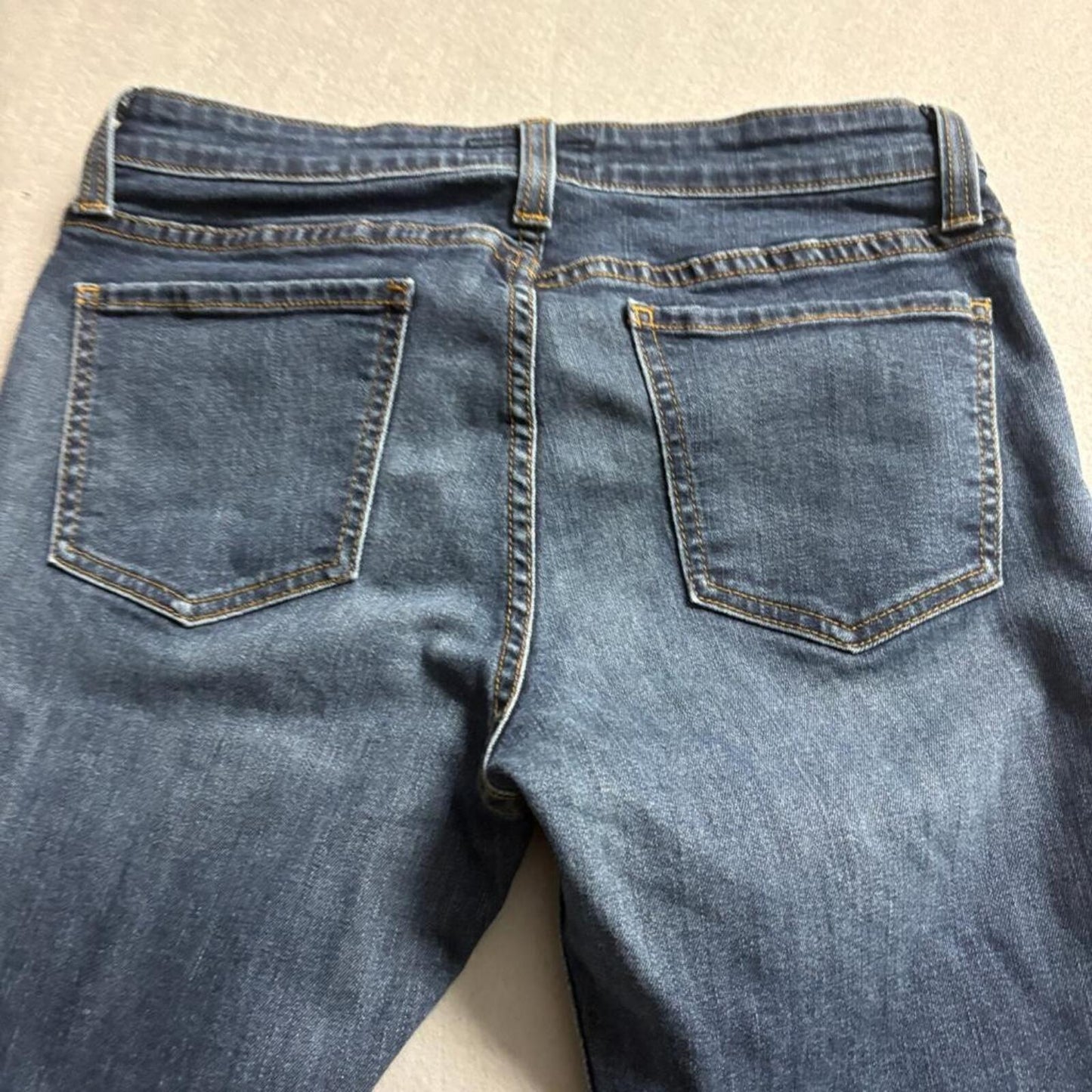 American Bazi Skinny Jeans Womens Size 9 Blue Denim Stretch Roll Up 29x28 USA