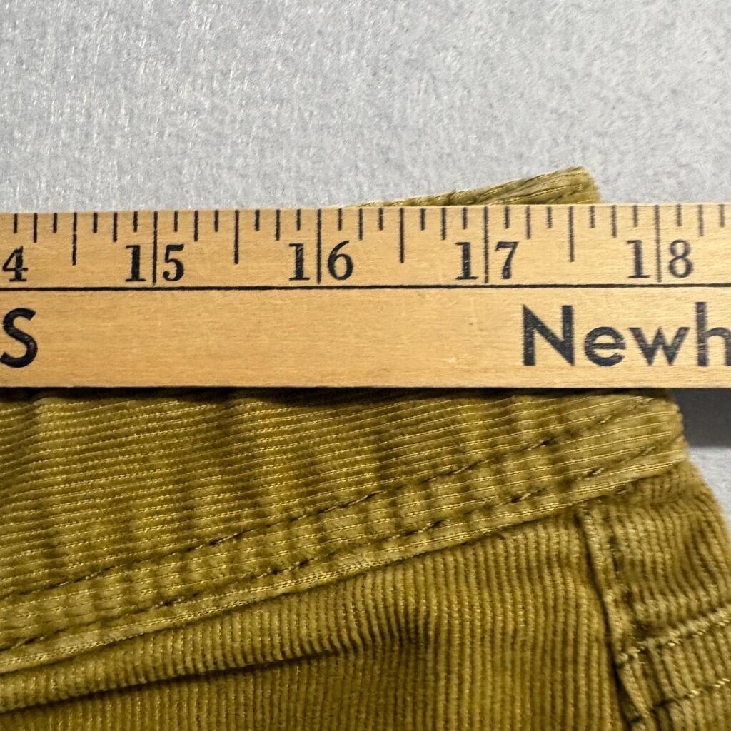 Athleta Corduroy Pants Womens 14T Tall Mustard Yellow Stretch Straight Leg
