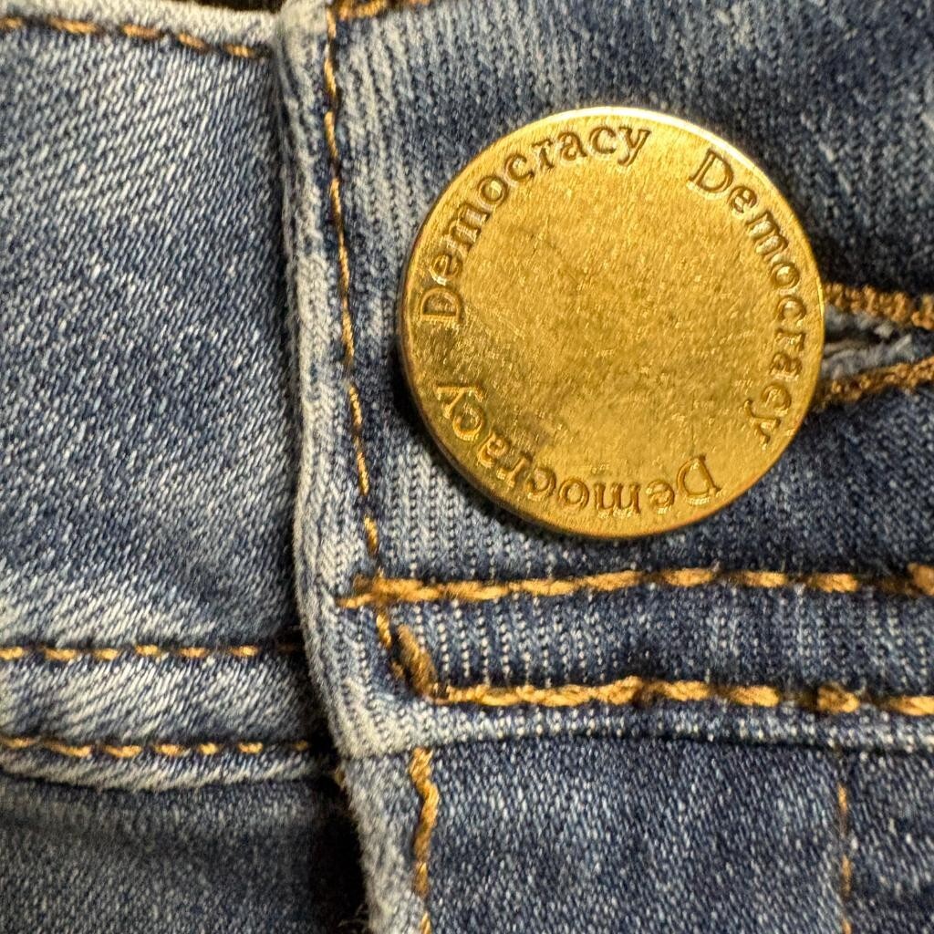 Democracy Ab Technology Skinny Jeans Womens 4 Blue Denim Stretch Mid Rise