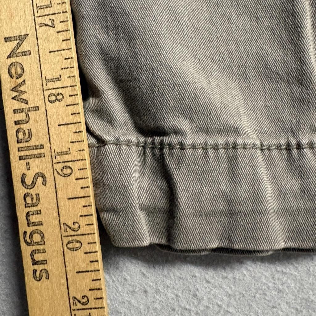 Ethyl Womens Cargo Capri Pants Size 6 Gray Cotton Blend Drawstring Hem Utility