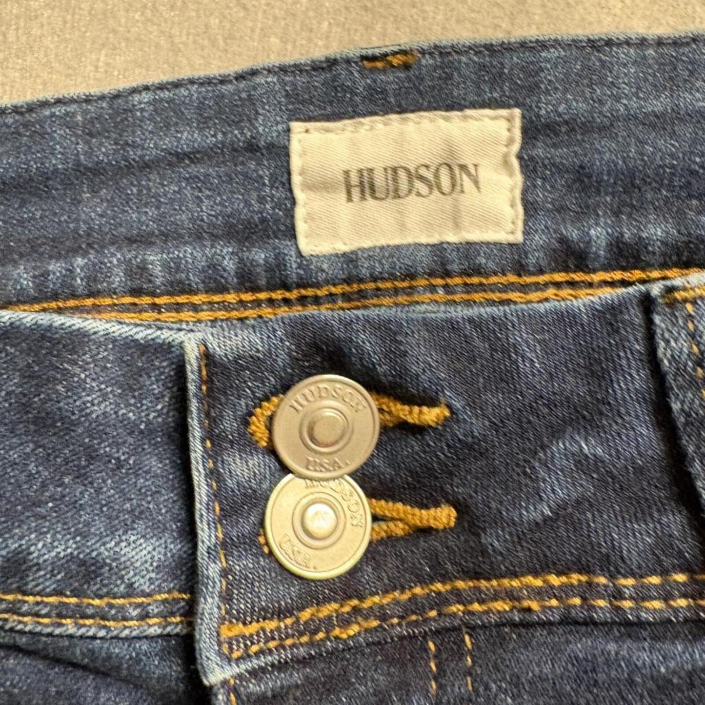 Hudson Signature Bootcut Jeans Womens 29 Blue Denim Flap Pocket Stretch