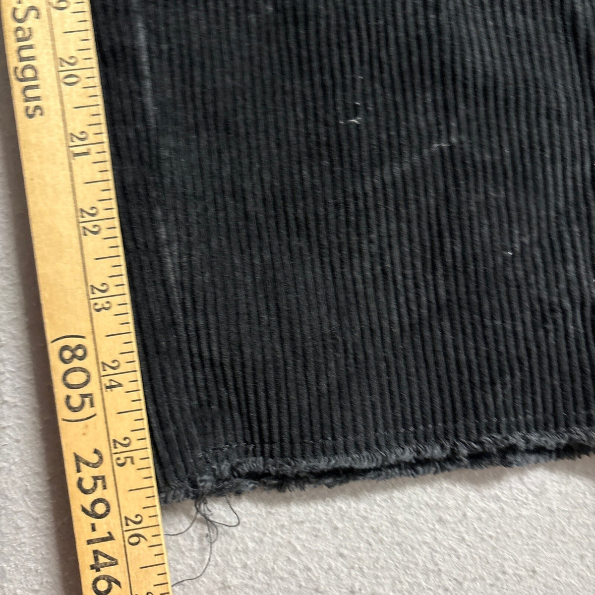 Dickies Skateboarding Double Knee Corduroy Pants Mens Black Raw Hem Cut Off