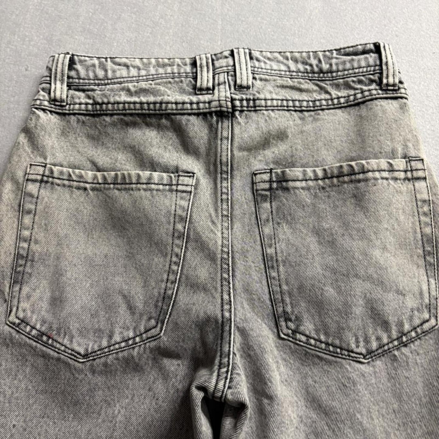 Empyre Relaxed Fit Jeans Mens 28 Gray Acid Wash Denim Skater Y2K Grunge