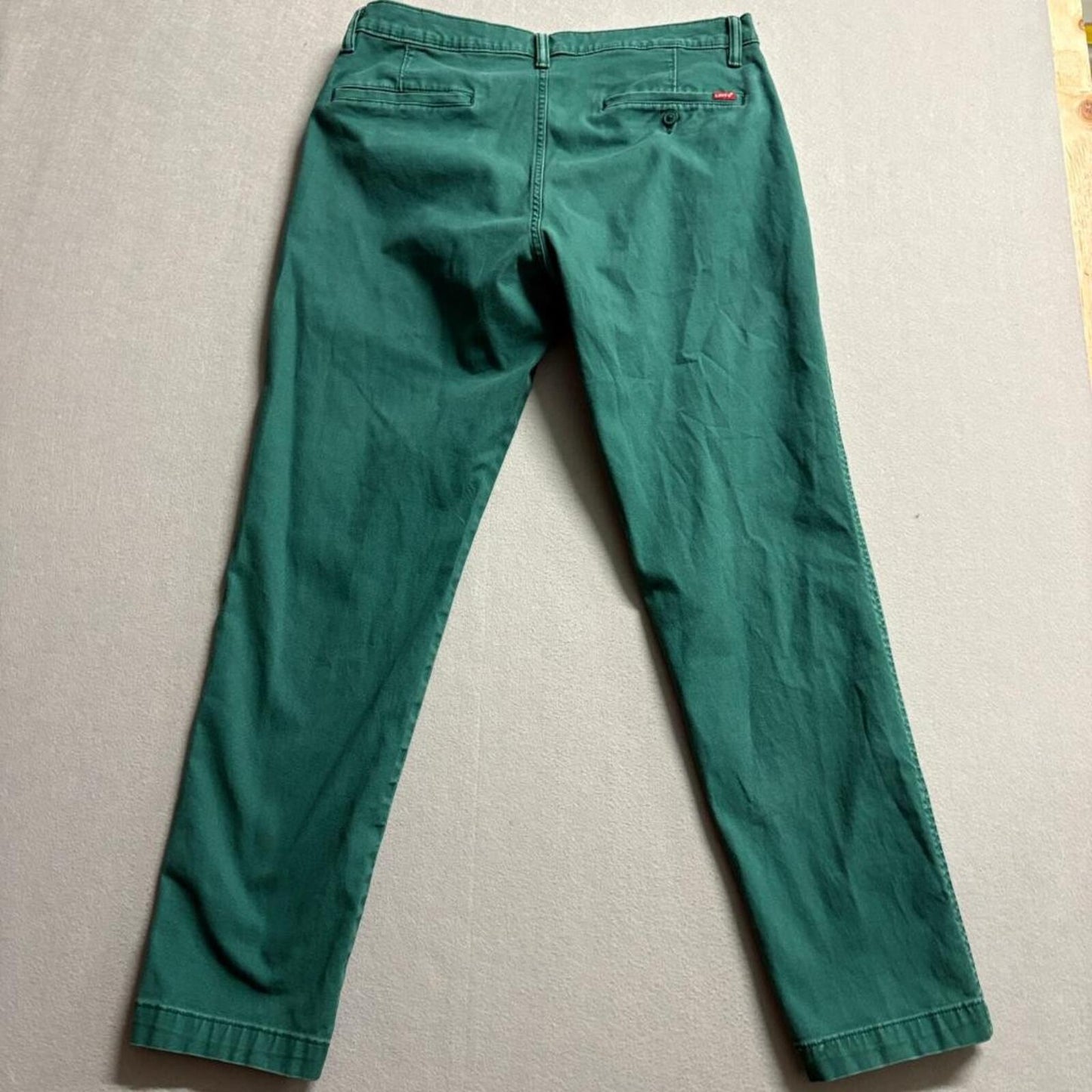 Levi's XX Chino Relaxed Taper Pants Mens 34x32 Green Stretch Cotton Casual