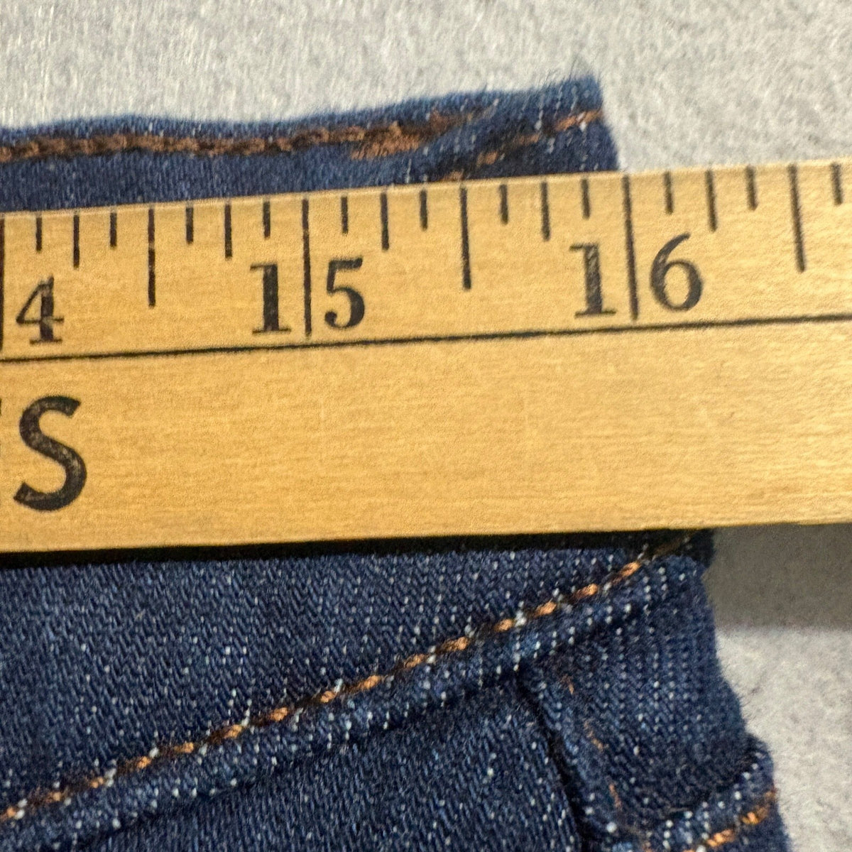 Rivete Denim Kick Crop Jeans Womens 29 Blue Dark Wash Stretch Flare Ankle High