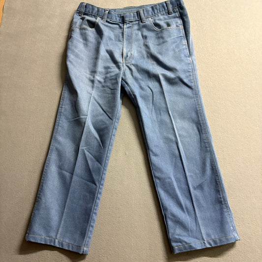 Vintage Towncraft Jeans Mens 32x25 Blue Denim Polyester Blend Straight Leg