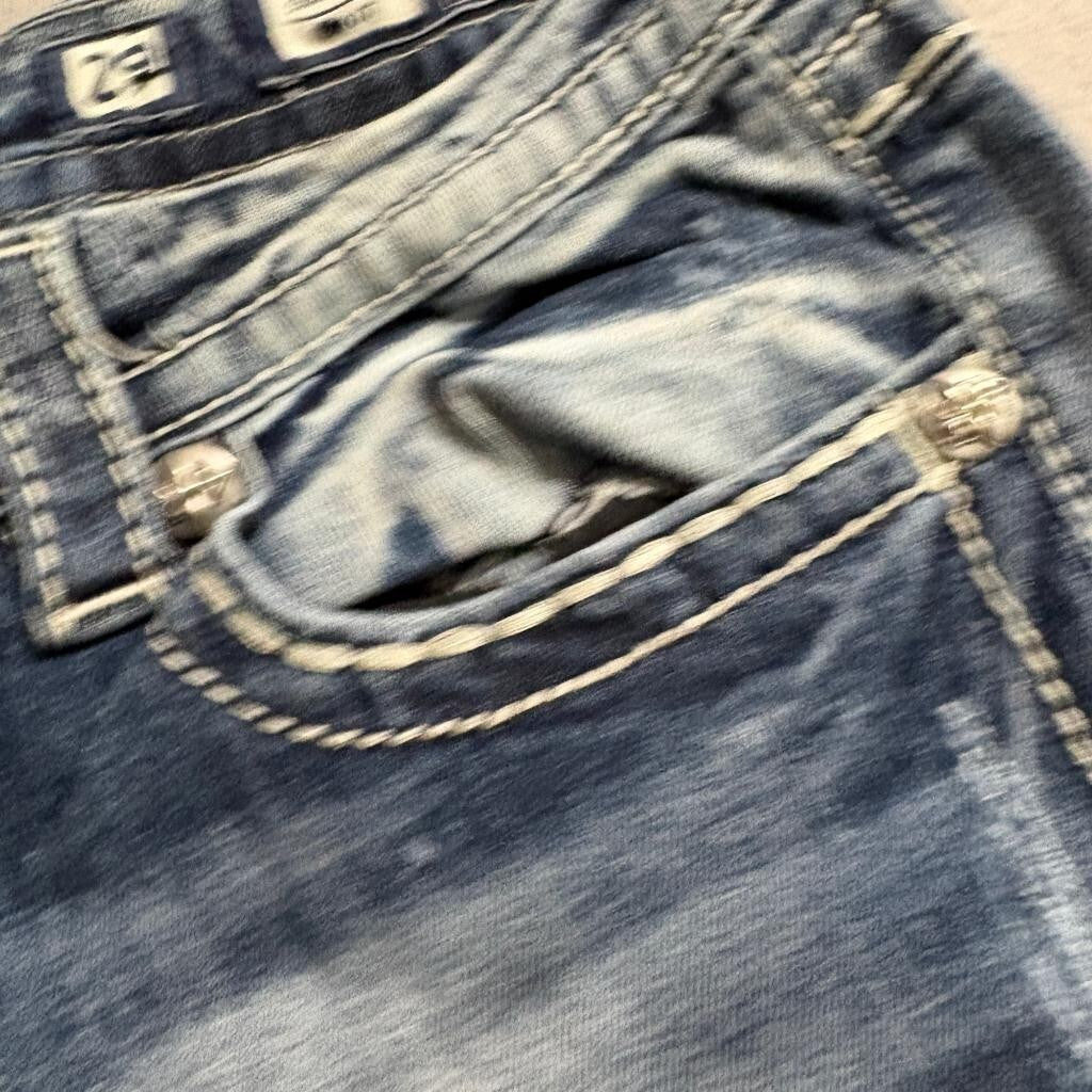 Miss Me Signature Bootcut Jeans Womens 29 Medium Wash Embroidered Flap Pocket