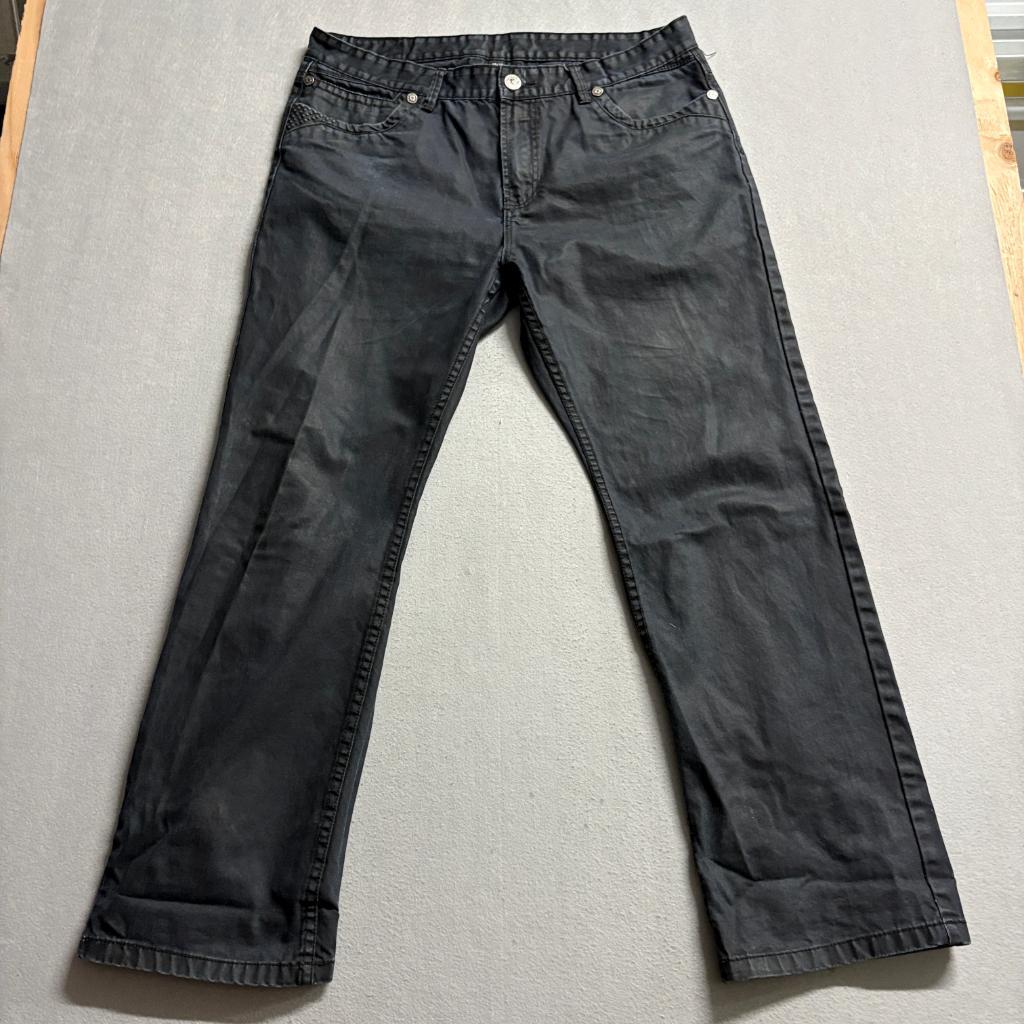 Giorgio Armani Jeans Womens 38x32 Black Denim Straight Leg Pants