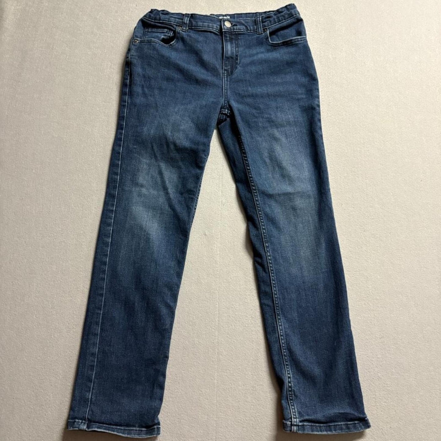 Wonder Nation Boys Jeans Size 16 Blue Denim Straight Leg Stretch Adjustable