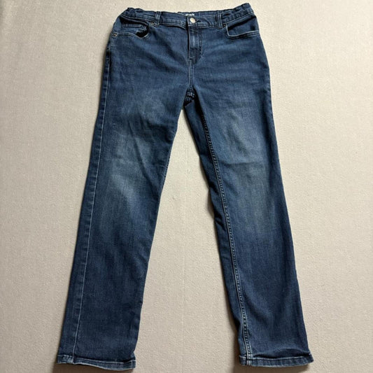Wonder Nation Boys Jeans Size 16 Blue Denim Straight Leg Stretch Adjustable