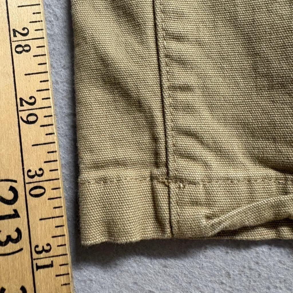 Origin USA Mens Tapered Pants 34x32 Tan Brown Cotton Stretch Canvas Workwear