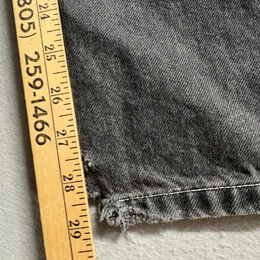 Bershka Wide Leg Jeans Womens Size 28 Gray Black Acid Wash Denim High Rise