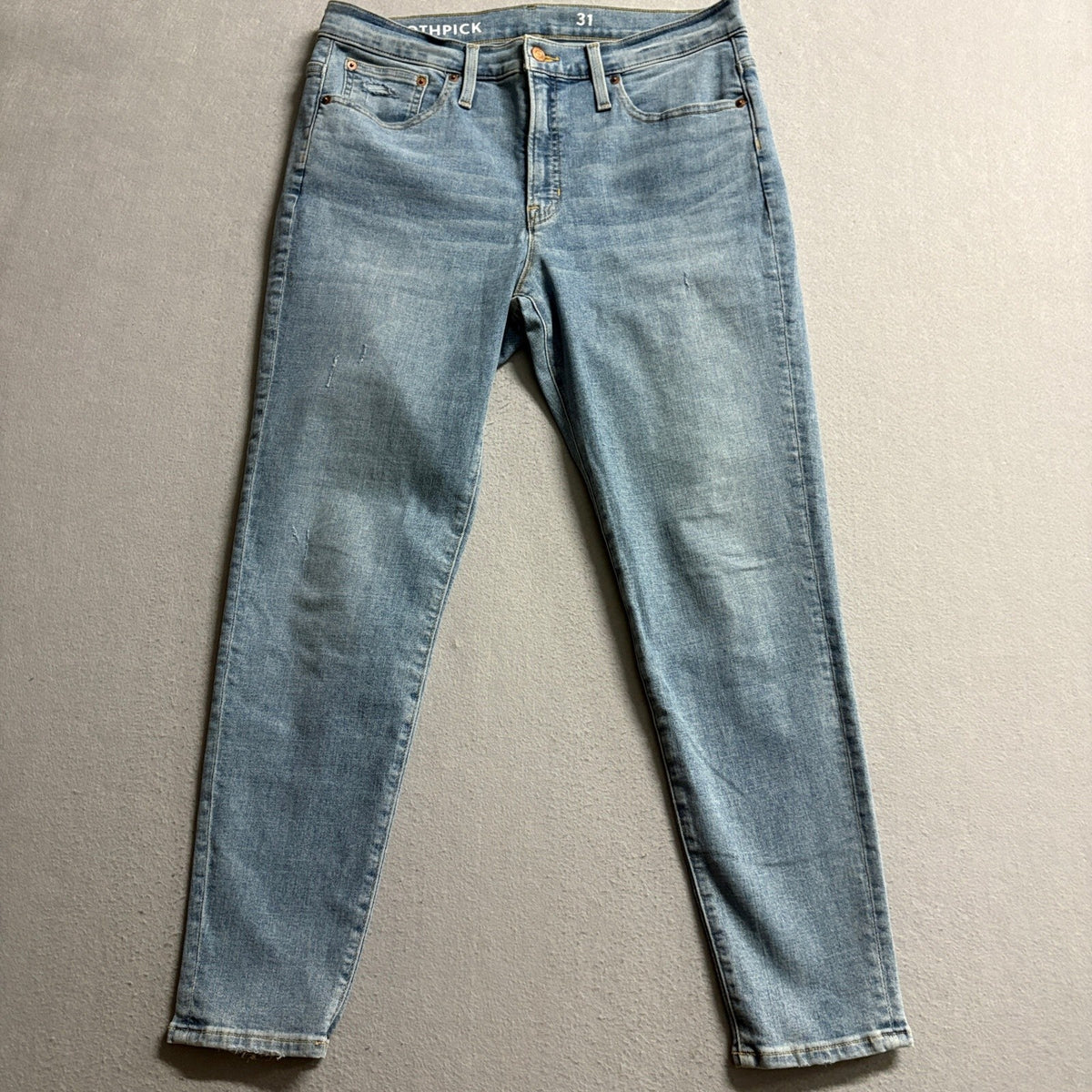 J.Crew Toothpick Skinny Jeans Womens Size 31 Re-Imagined Blue Denim Stretch