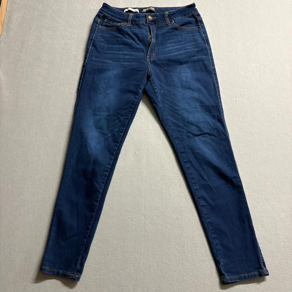 Sweet Look Premium Denim Skinny Jeans Womens Size 13 Dark Wash Stretch Blue