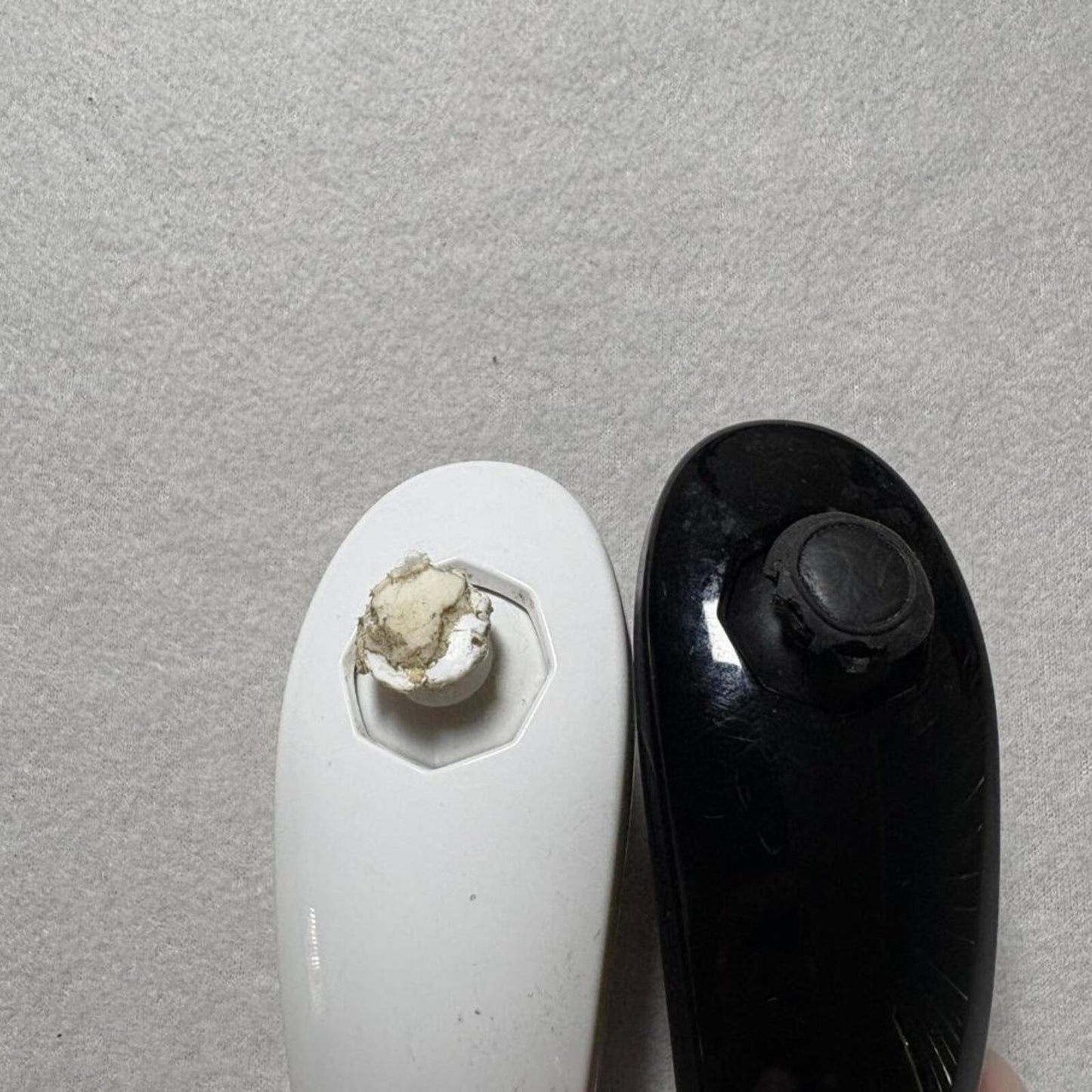 Nintendo Wii Nunchuck Controllers Black and White Lot of 2 Damaged For Parts