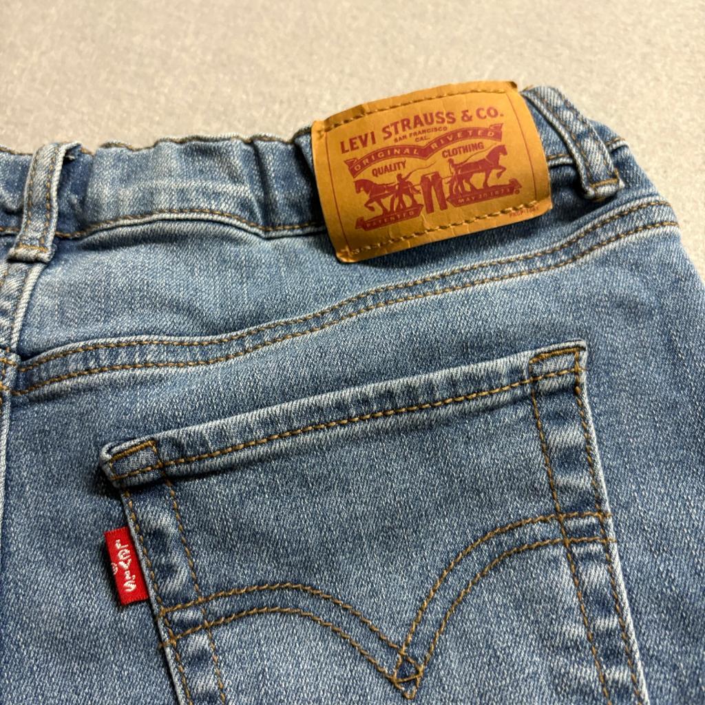 Levi's Boys Bootcut Jeans Size 12 Reg Blue Denim Adjustable Waist Stretch