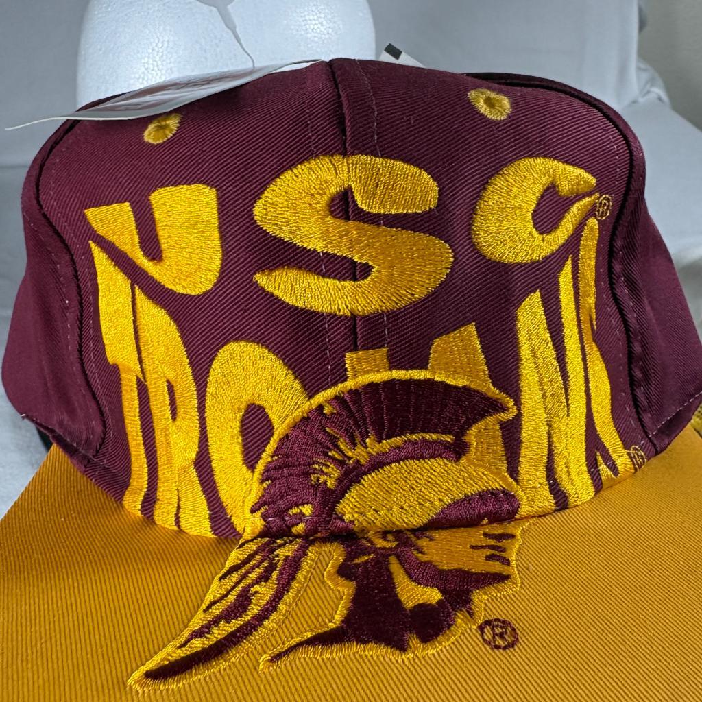 Vintage USC Trojans Logo 7 Snapback Hat Cap Mens One Size NWT Deadstock 90s