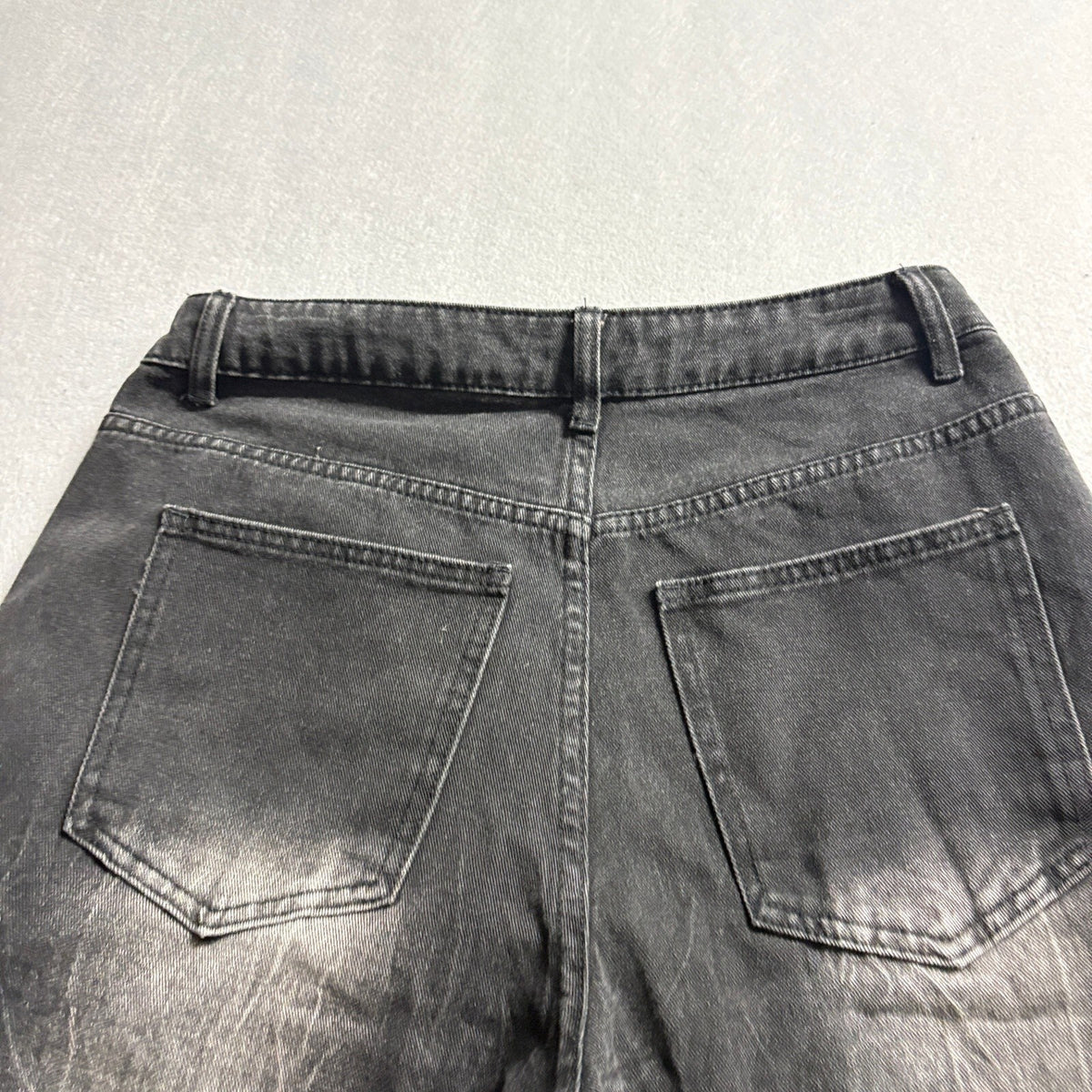 Dazy Black Denim Cargo Shorts Womens Medium Fade Wash High Rise Utility Y2K
