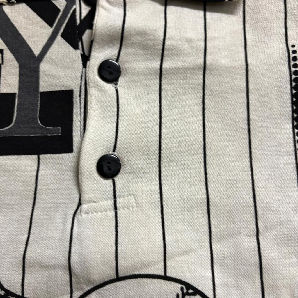 Vintage 90s Baseball Pinstripe Polo Shirt and Shorts Set Mens XL Made in USA