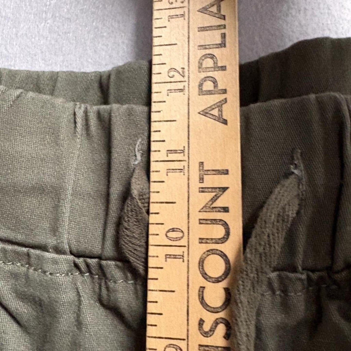 Meltin Pot Women Green Cargo Jogger Pants Size L Elastic Waist Drawstring Cotton