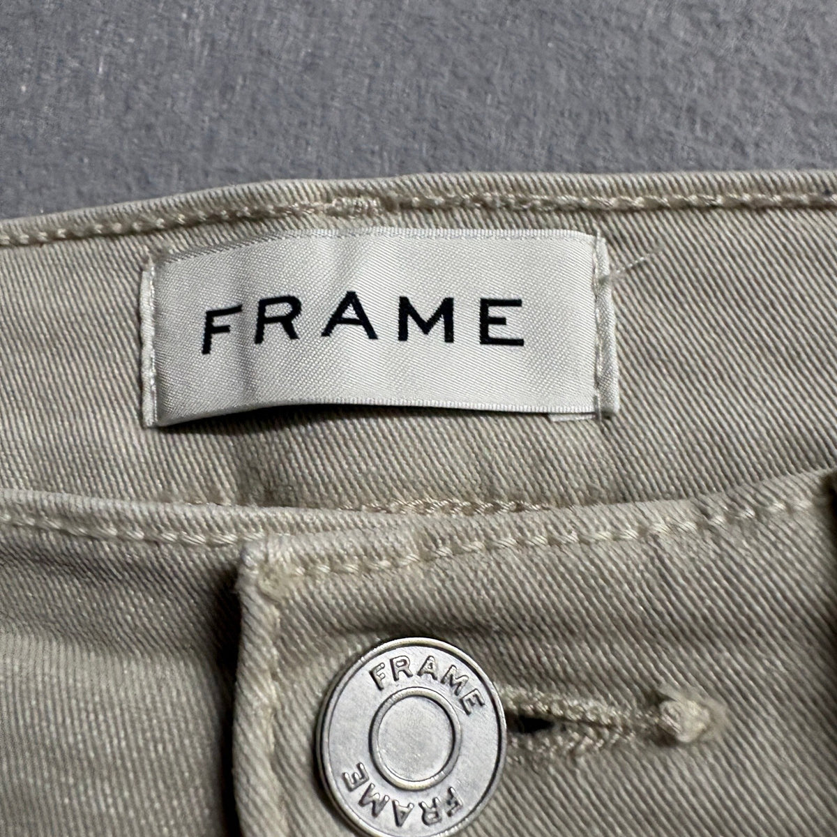 Frame L'Homme Slim Jeans Mens 31 Milk Beige Lyocell Blend Stretch Pants LMH870