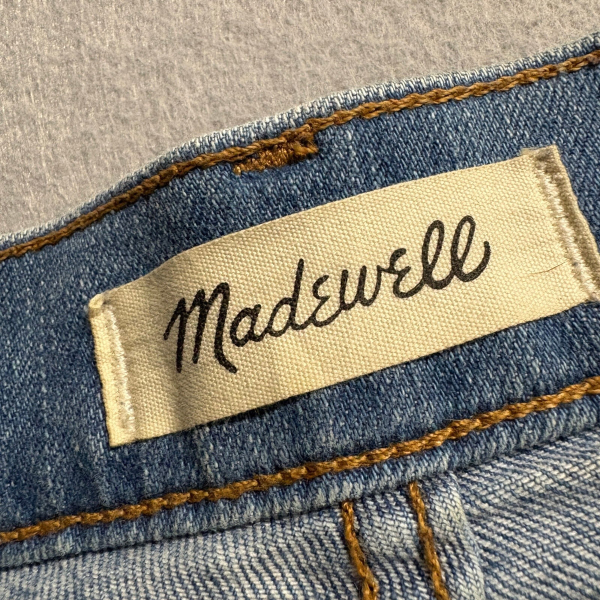Madewell The Perfect Vintage Jean Womens 27 Blue Distressed Raw Hem High Rise