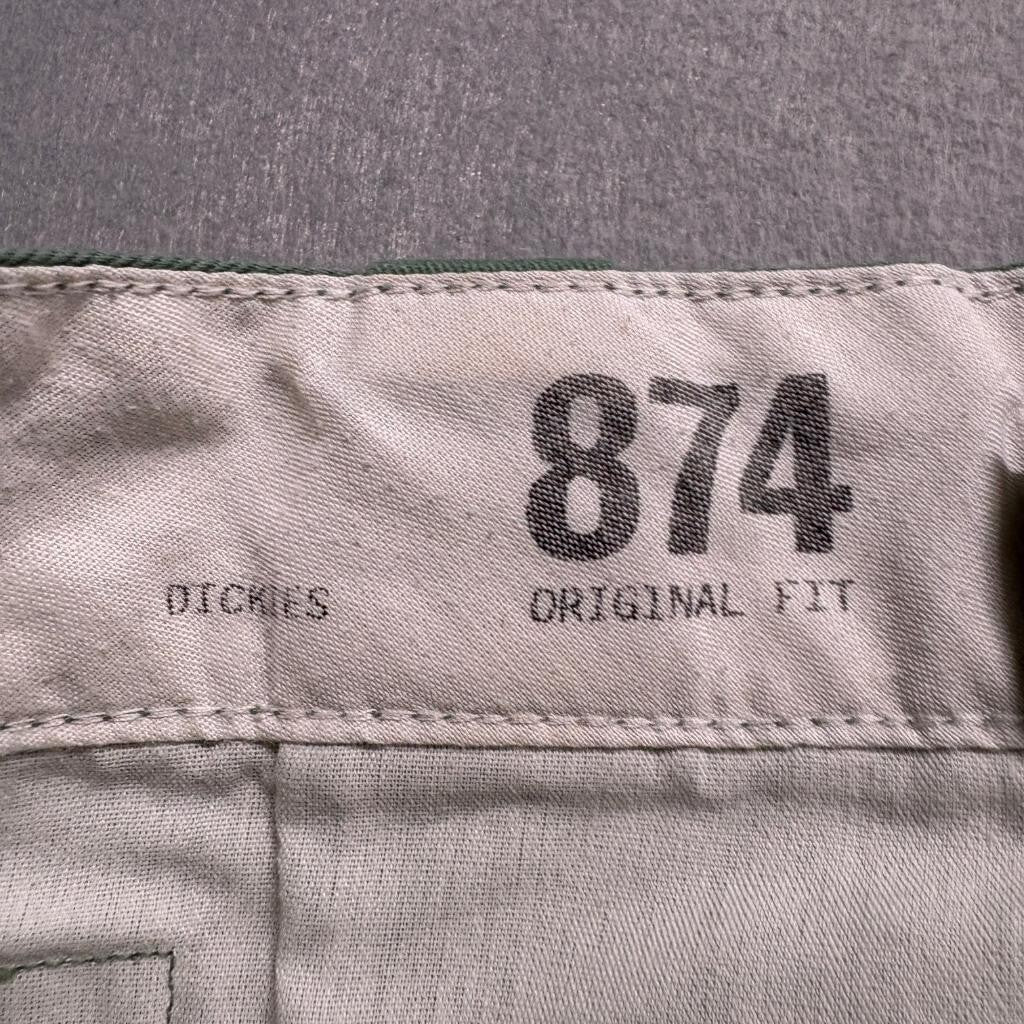 Dickies 874 Original Fit Work Pants Mens 28x30 Green Twill Chino Icons