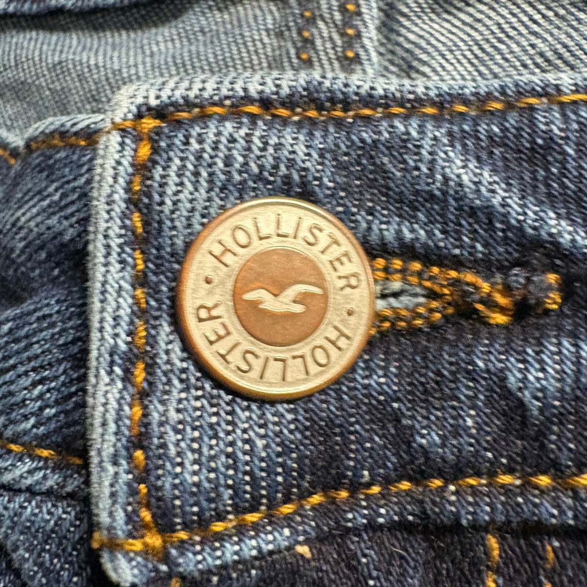 Hollister Curvy Ultra High Rise Dad Jeans Womens 5R 27x31 Distressed Blue Denim