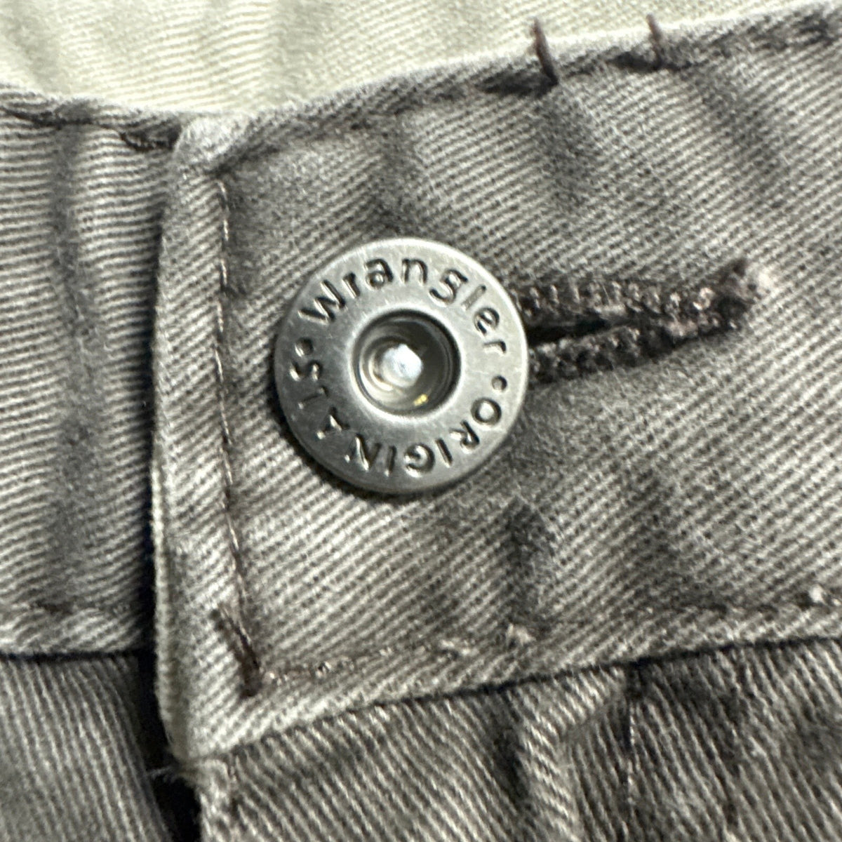 Wrangler Cargo Pants Mens 36x30 Gray Brown Canvas Utility Work Casual Loose Fit