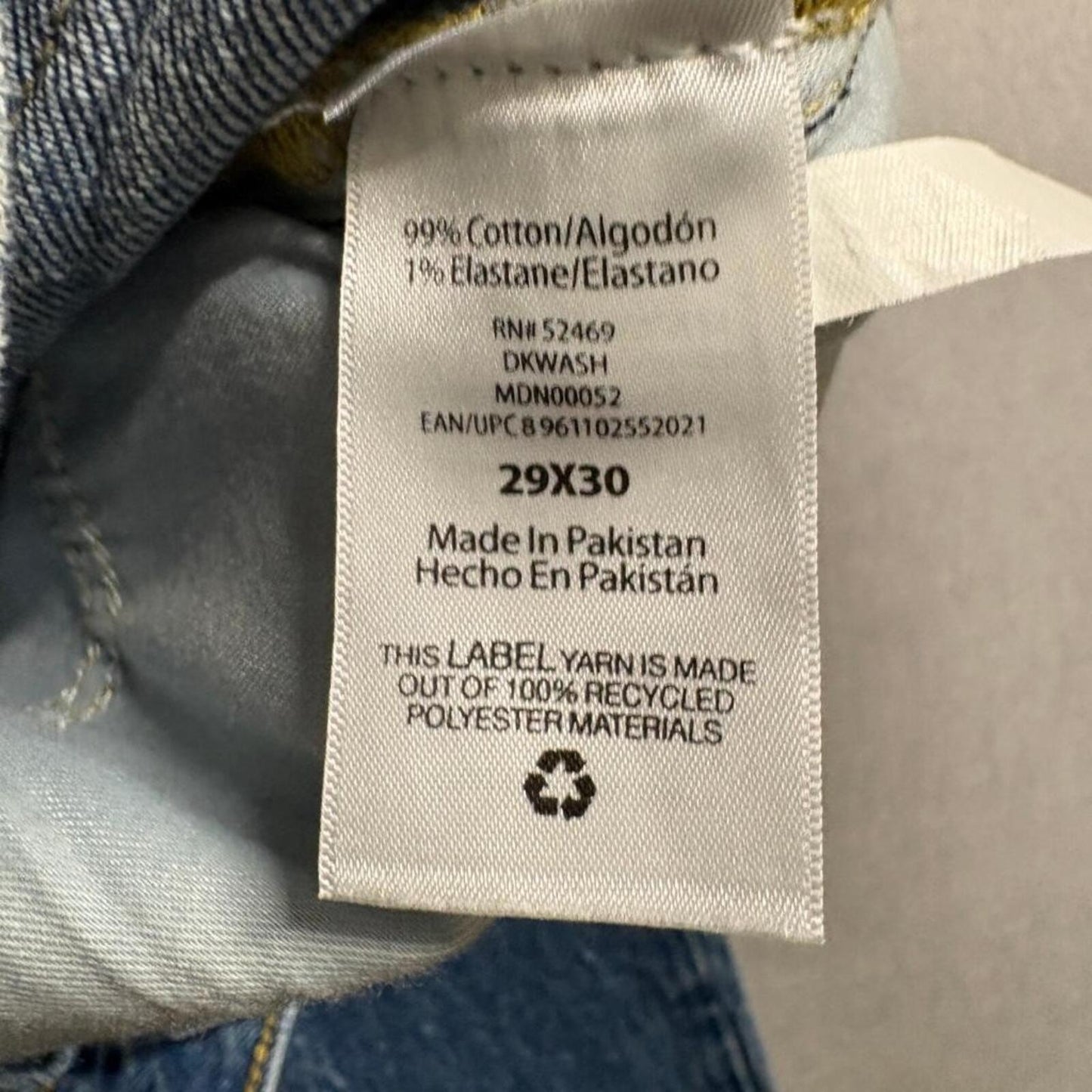 Free Assembly Modern Straight Jeans Womens 29x30 Medium Wash Stretch Denim