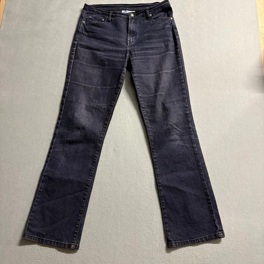 DG2 by Diane Gilman Jeans Womens 4 Dark Wash Bootcut Stretch Denim Purple Hue