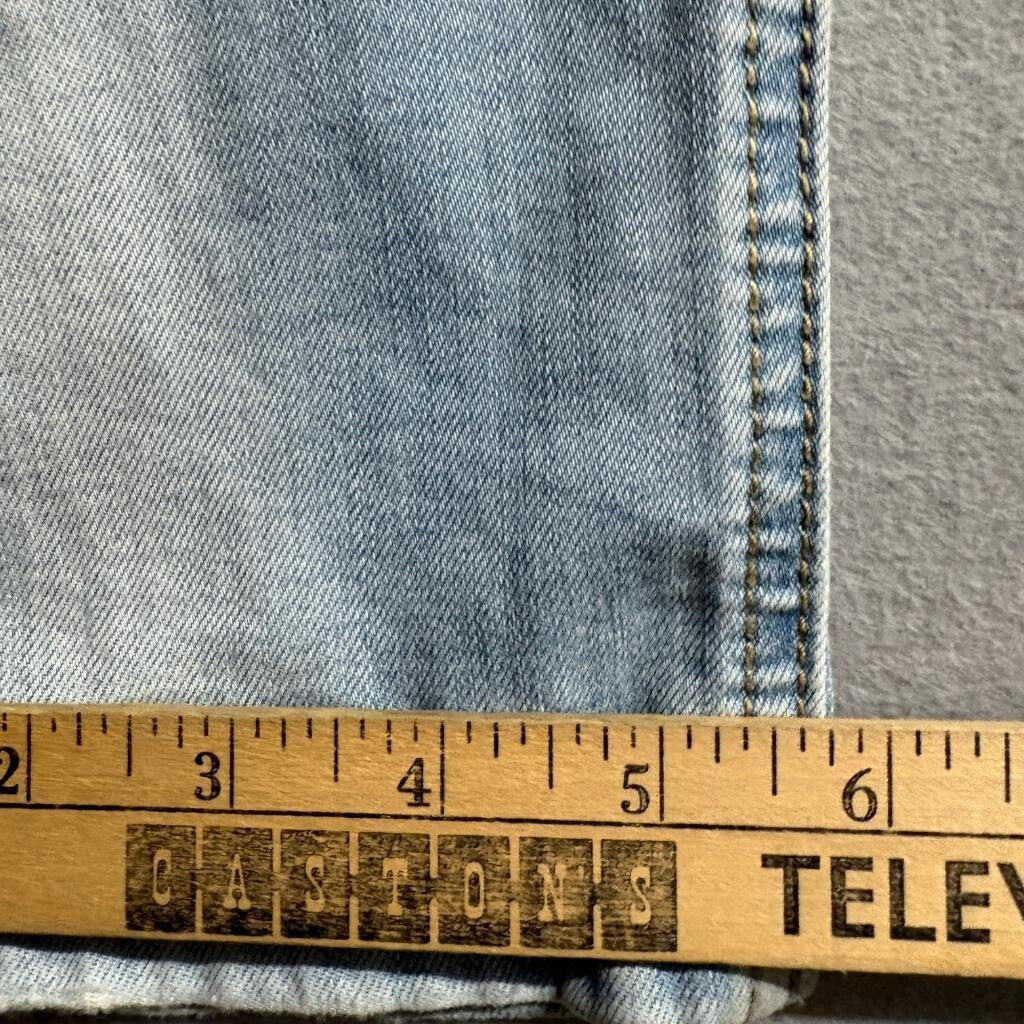 Only Jeans Womens 30 Light Wash Distressed Low Rise Skinny Lace Up Back Pocket