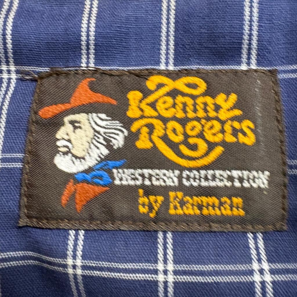 Vintage Kenny Rogers Western Collection Karman Pearl Snap Shirt Mens 17/18 Blue