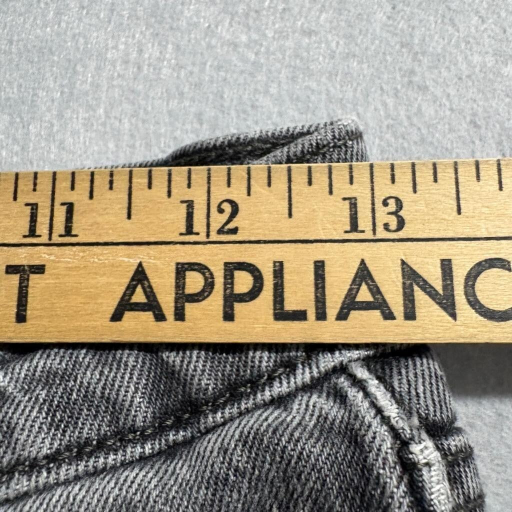 Levis Premium Ribcage Straight Jeans Womens 26 Gray Denim High Rise Button Fly