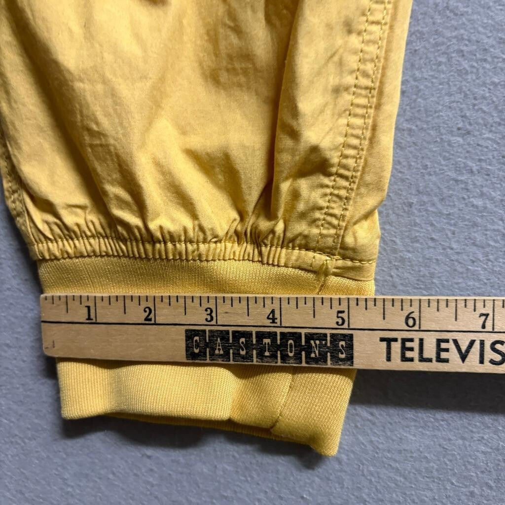 Tommy Jeans Womens Cargo Jogger Pants Medium Yellow Cotton Drawstring Utility