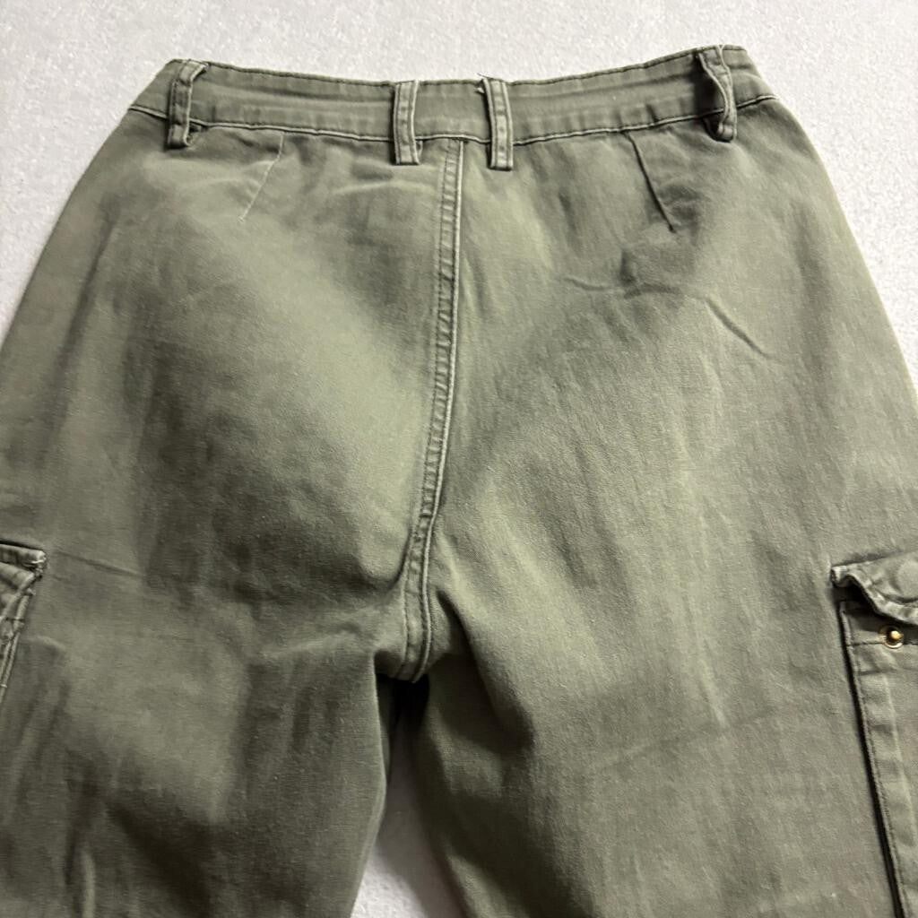 American Bazi Olive Green Cargo Jogger Pants Womens Medium Stretch Utility