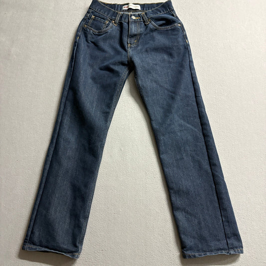 Levis 514 Straight Jeans Boys Size 16 Reg W28 L28 Dark Wash Blue Denim