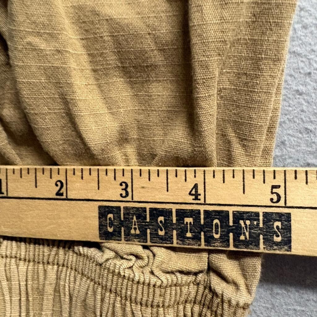 Iron Co Mens Cargo Jogger Pants Large L 36 Brown Cotton Spandex Elastic Waist