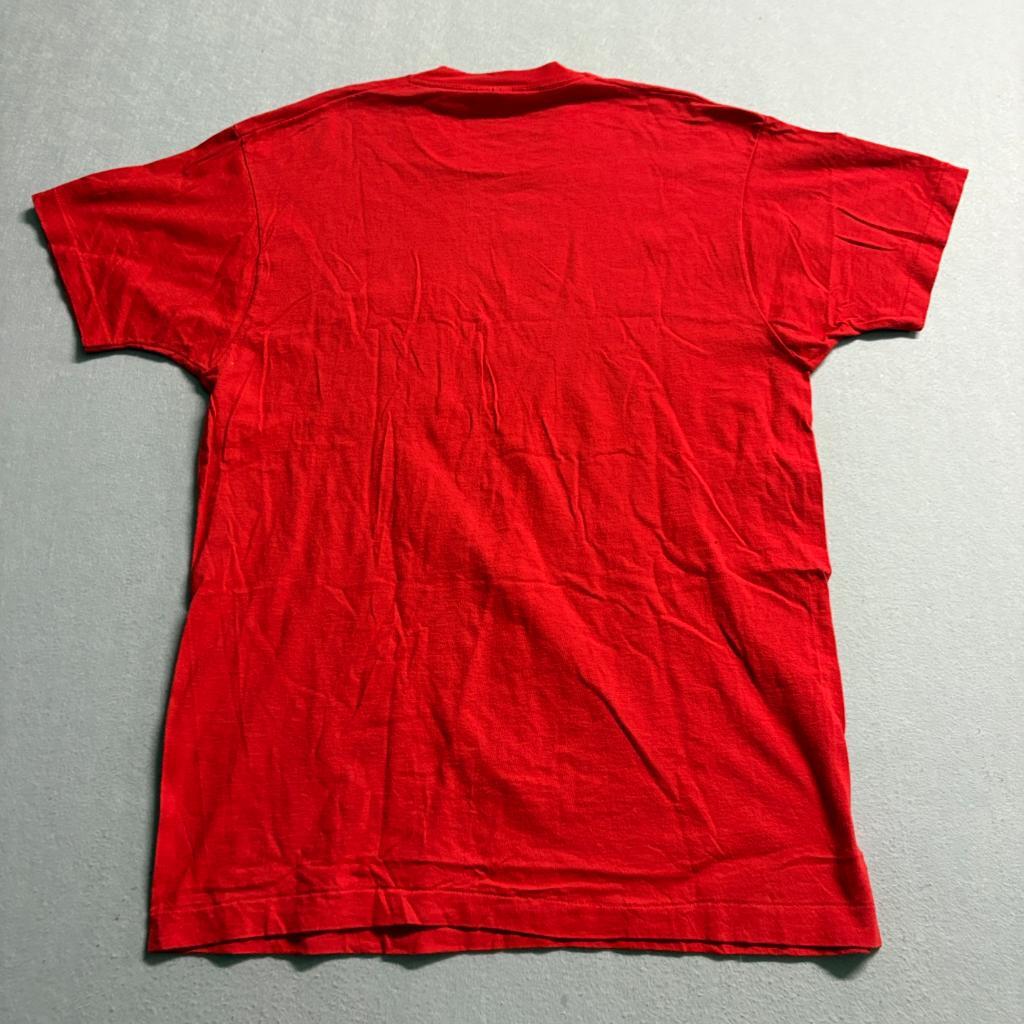 Vintage Fruit of the Loom Pocket T-Shirt Mens XL Red Single Stitch Made in USA