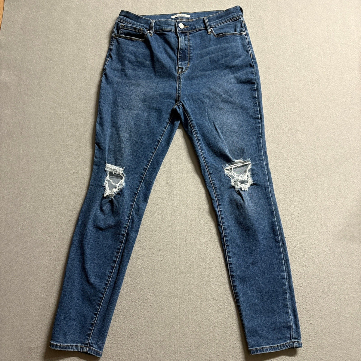 PacSun High Rise Skinny Jeans Womens Size 30 Medium Wash Distressed Ripped Denim